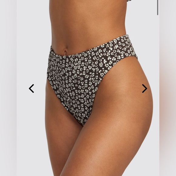 NWT - RVCA DITZ HIGH RISE CHEEKY BIKINI BOTTOMS - Size S - Picture 2 of 2